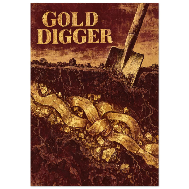 Gold Digger Vintage Style Typography Poster