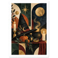 original abstract composition art print for the living room, soft painterly artwork on matte paper