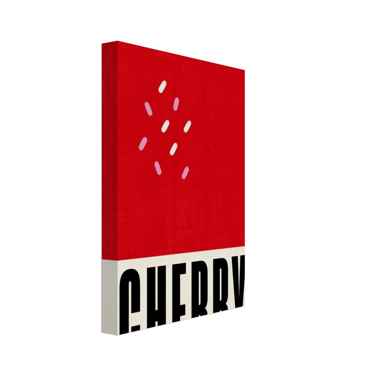 Cherry Red Typography Poster – Canvas