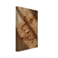 rabbit art print for the nursery, soft painterly artwork on matte paper