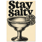 Stay Salty Retro Cocktail Poster