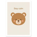 bear art print for the living room, soft painterly artwork on matte paper
