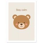 bear art print for the living room, soft painterly artwork on matte paper