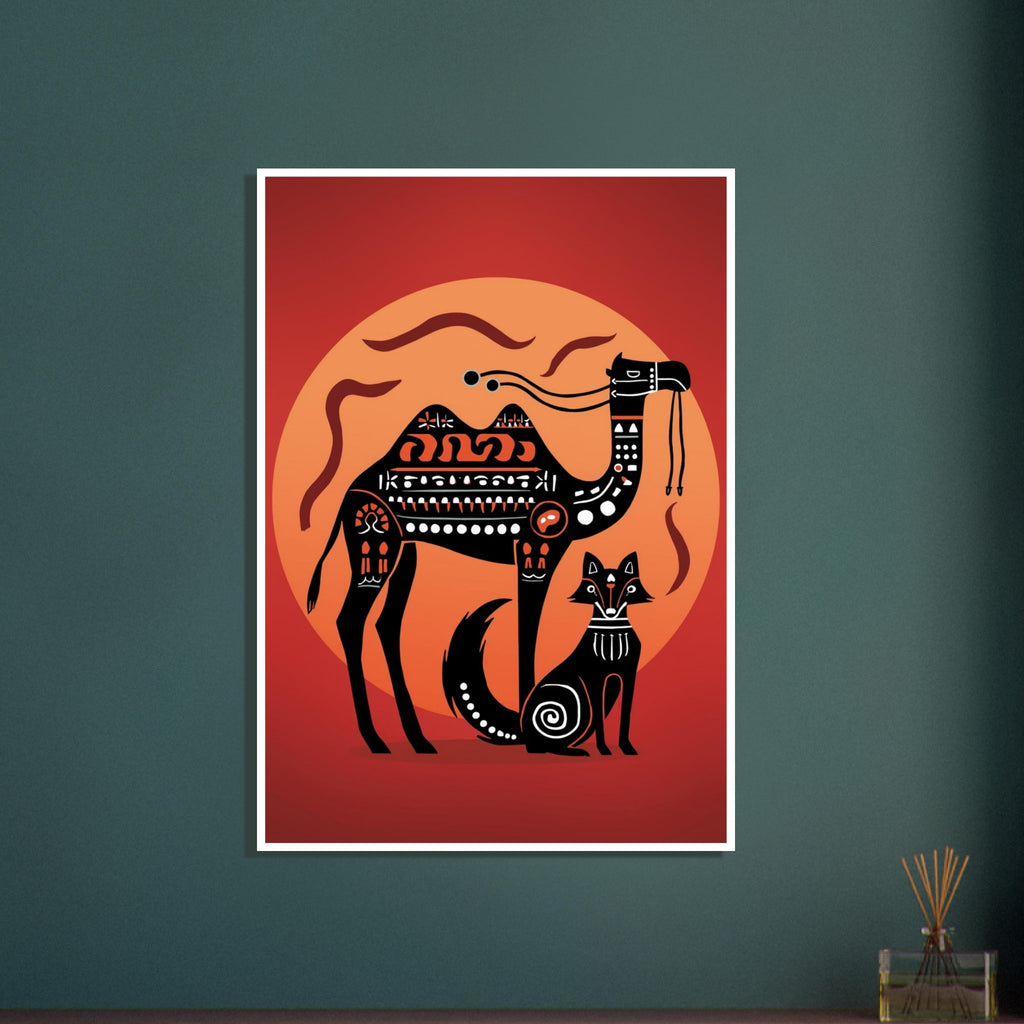 dog art print for the living room, soft painterly artwork on matte paper