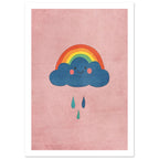 dragon art print for the nursery, soft painterly artwork on matte paper