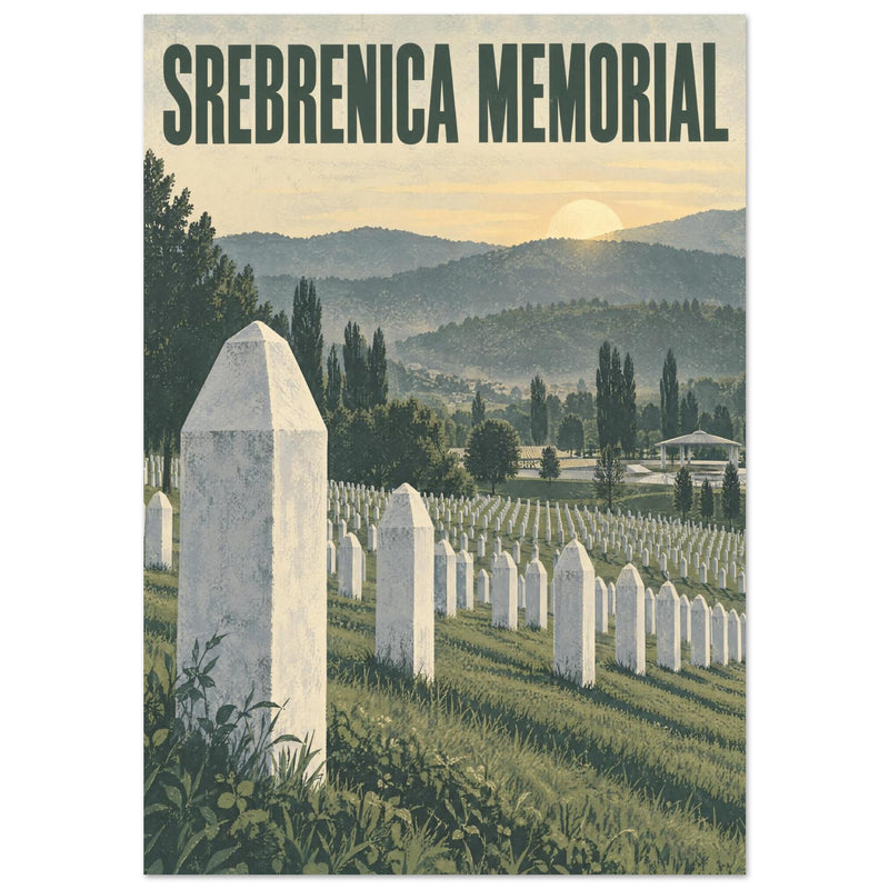 Srebrenica Memorial Landscape Art Print