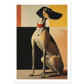 dog art print for the living room, soft painterly artwork on matte paper