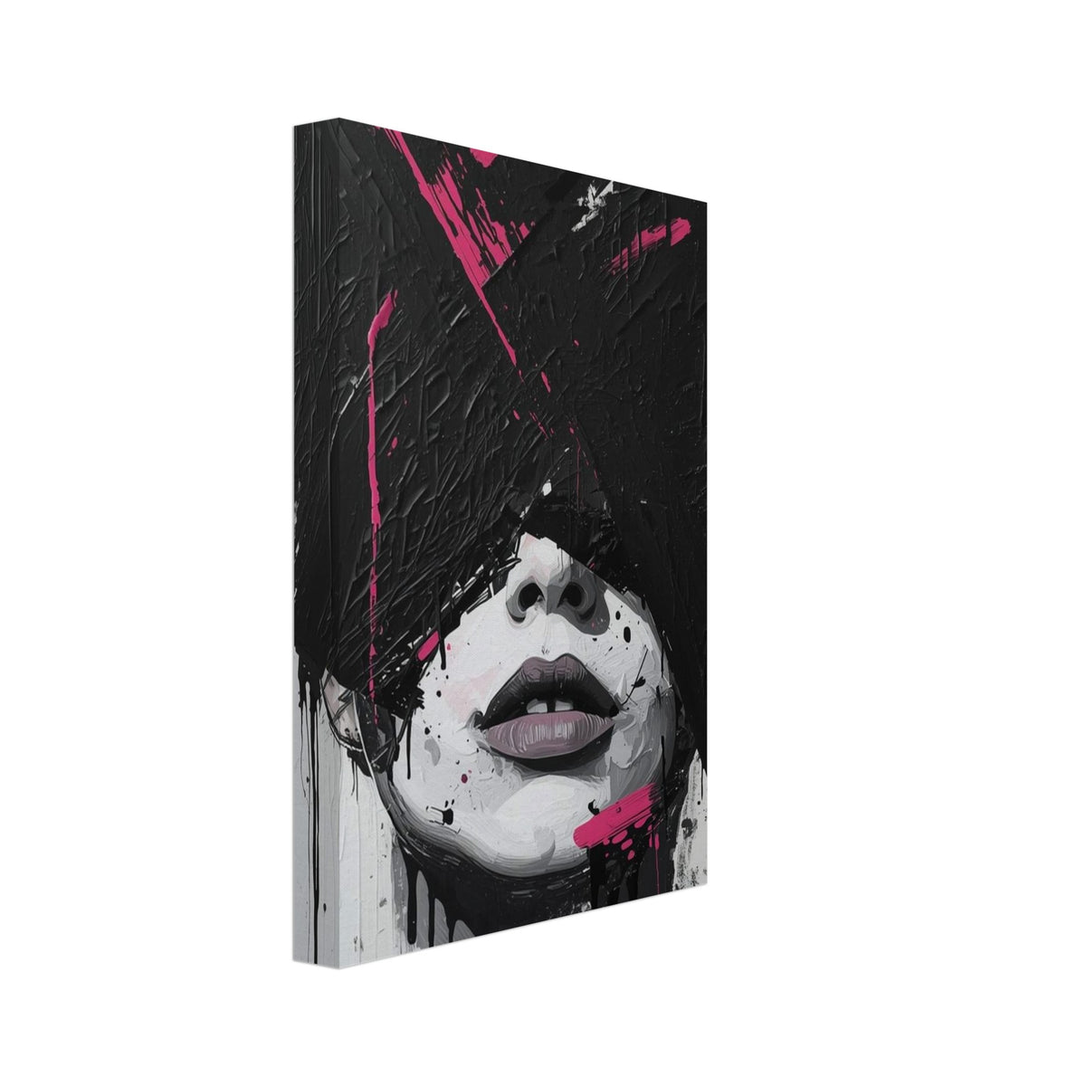 Expressive Face Portrait Art Print – Canvas
