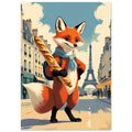 fox art print for the nursery, soft painterly artwork on matte paper