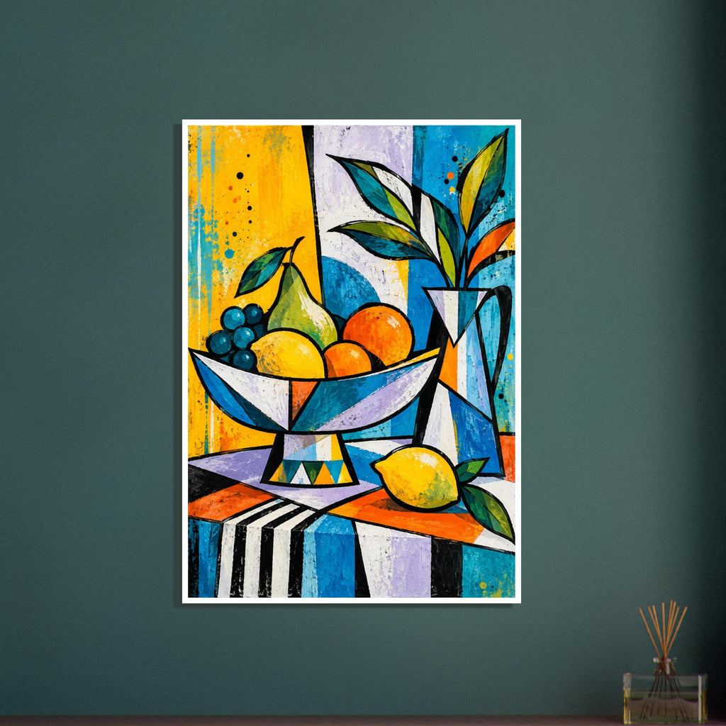 original abstract composition art print for the living room, soft painterly artwork on matte paper