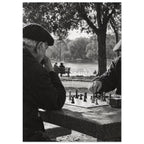 Chess Players Black And White Art Print