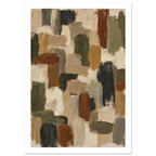 original abstract composition art print for the living room, soft painterly artwork on matte paper