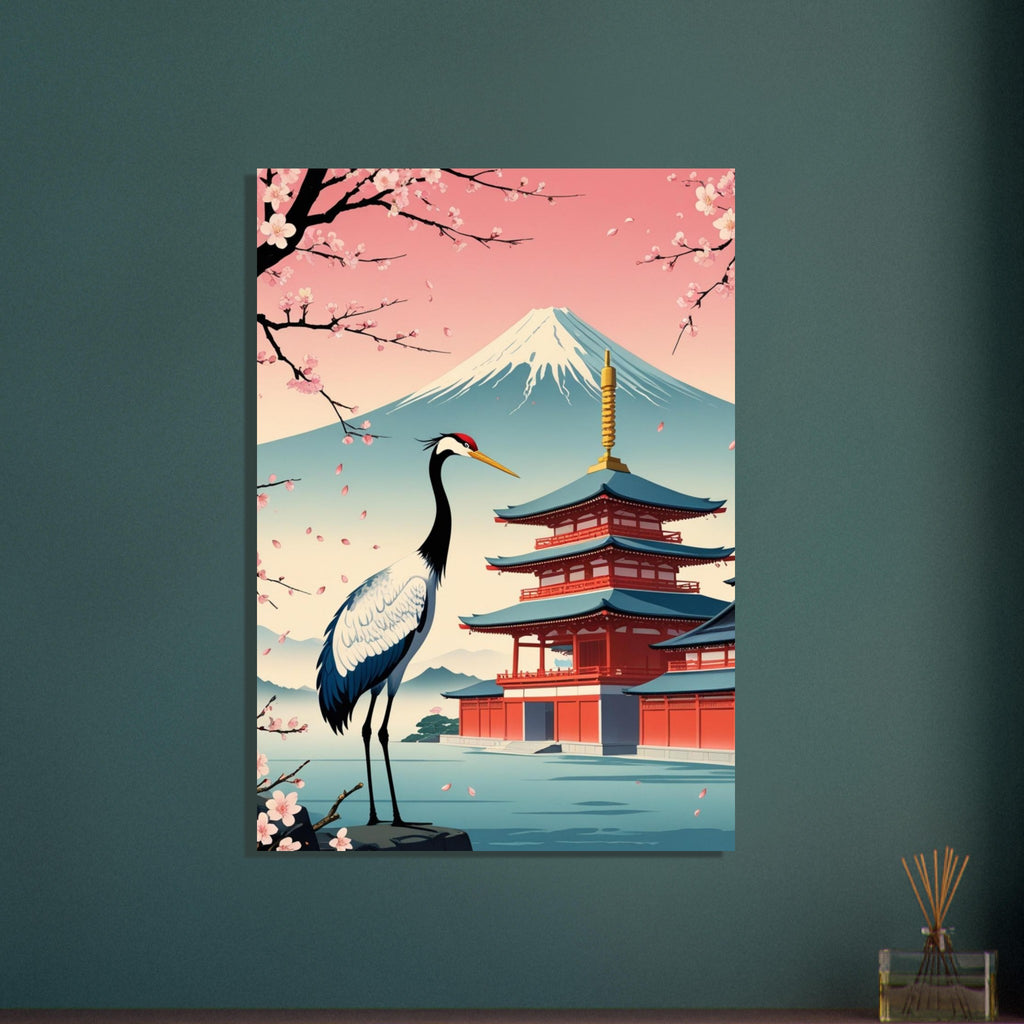 bird art print for the living room, soft painterly artwork on matte paper
