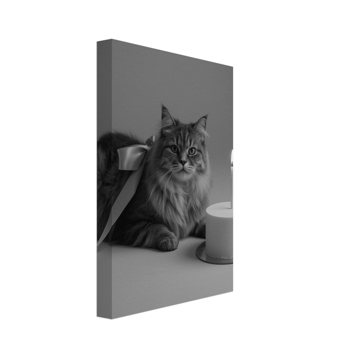 cat art print for the living room, soft painterly artwork on matte paper