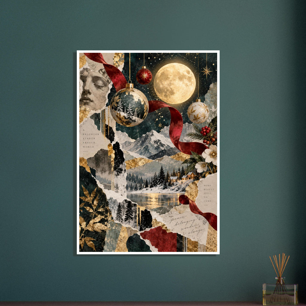 original abstract composition art print for the living room, soft painterly artwork on matte paper