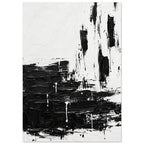 Black And White Brushstroke Abstract Poster