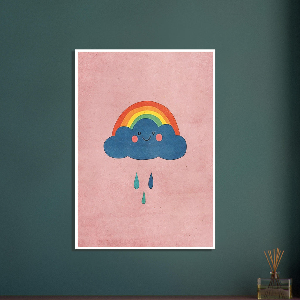 dragon art print for the nursery, soft painterly artwork on matte paper