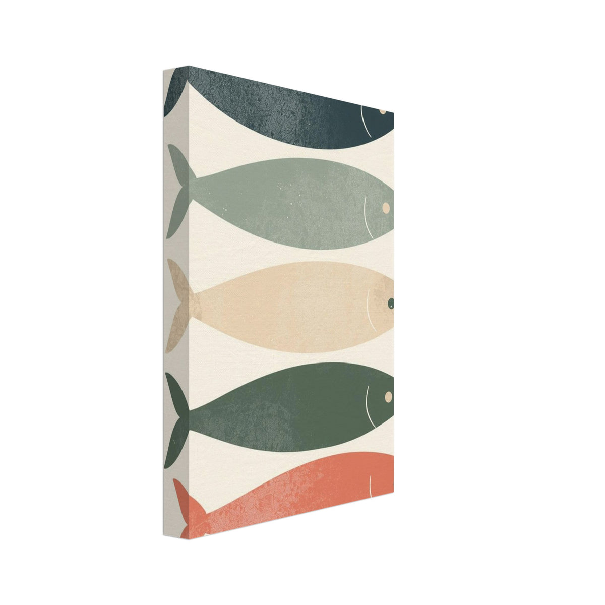 deep sea fish art print for the bathroom, soft painterly artwork on matte paper