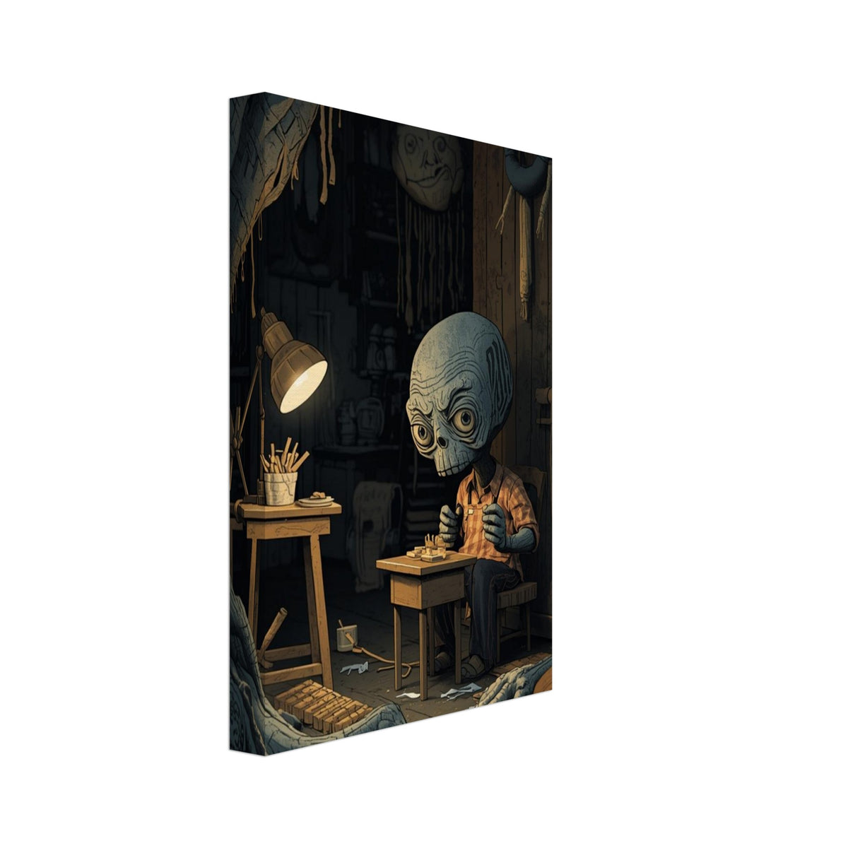 Original Abstract Composition Portrait Art Print – Canvas