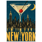 New York Cocktail Retro Poster