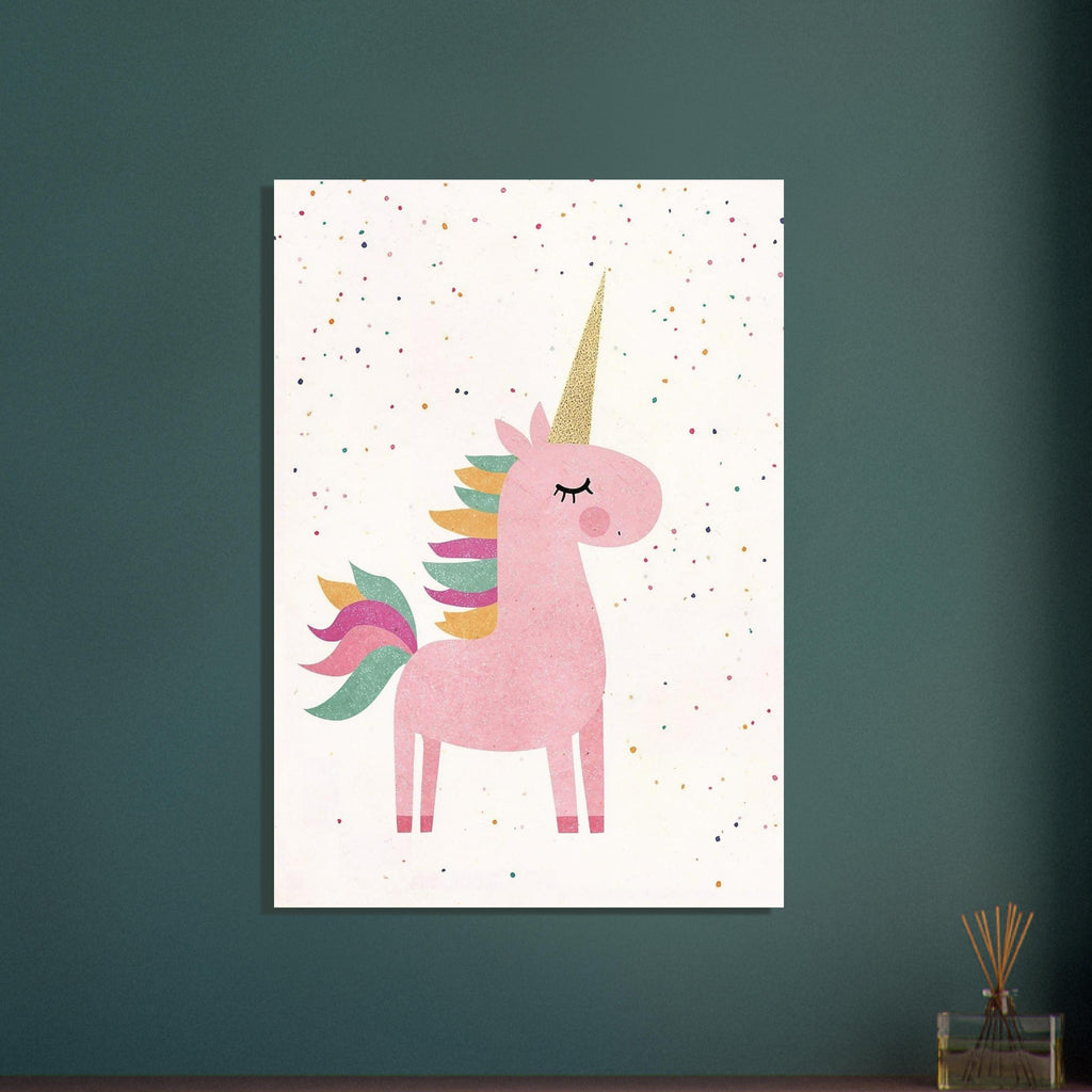 unicorn art print for the nursery, soft painterly artwork on matte paper