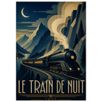 Night Train Art Deco Poster