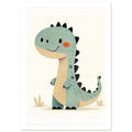 dinosaur art print for the nursery, soft painterly artwork on matte paper