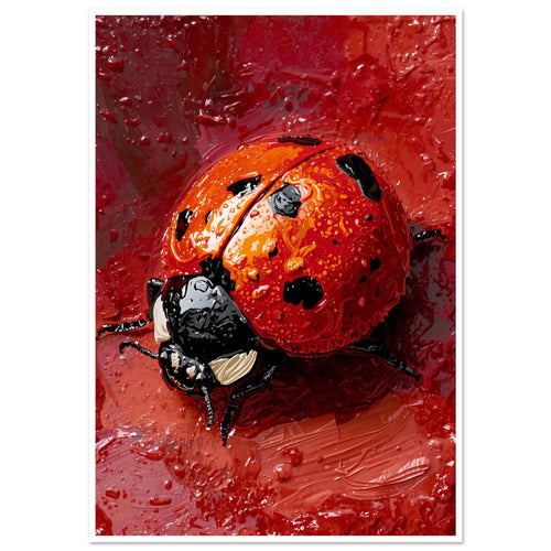 beetle art print for the home office, soft painterly artwork on matte paper