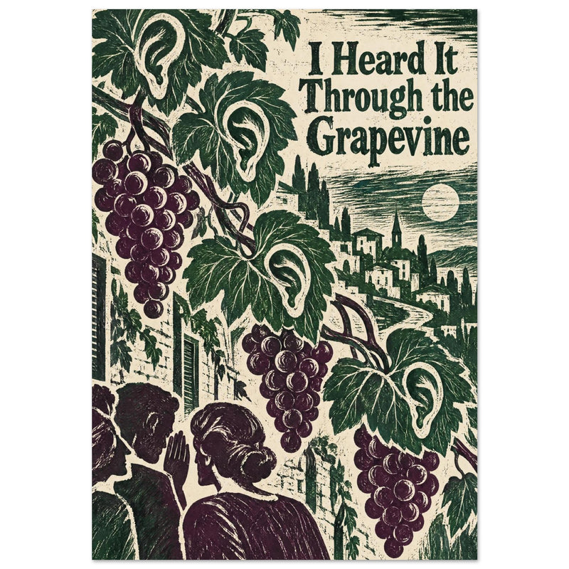 I Heard It Through The Grapevine Retro Poster
