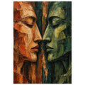 original abstract composition art print for the living room, soft painterly artwork on matte paper