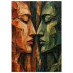original abstract composition art print for the living room, soft painterly artwork on matte paper