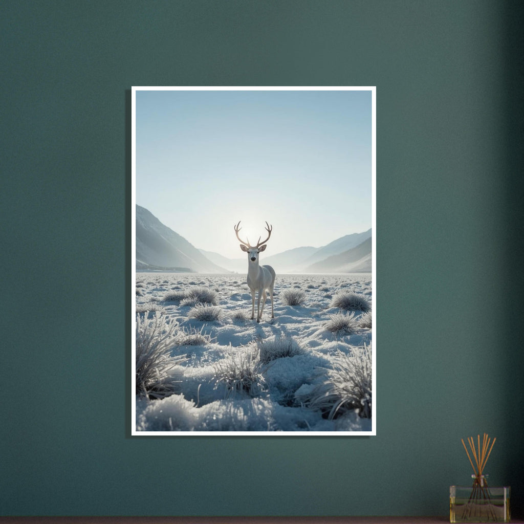 deer art print for the living room, soft painterly artwork on matte paper
