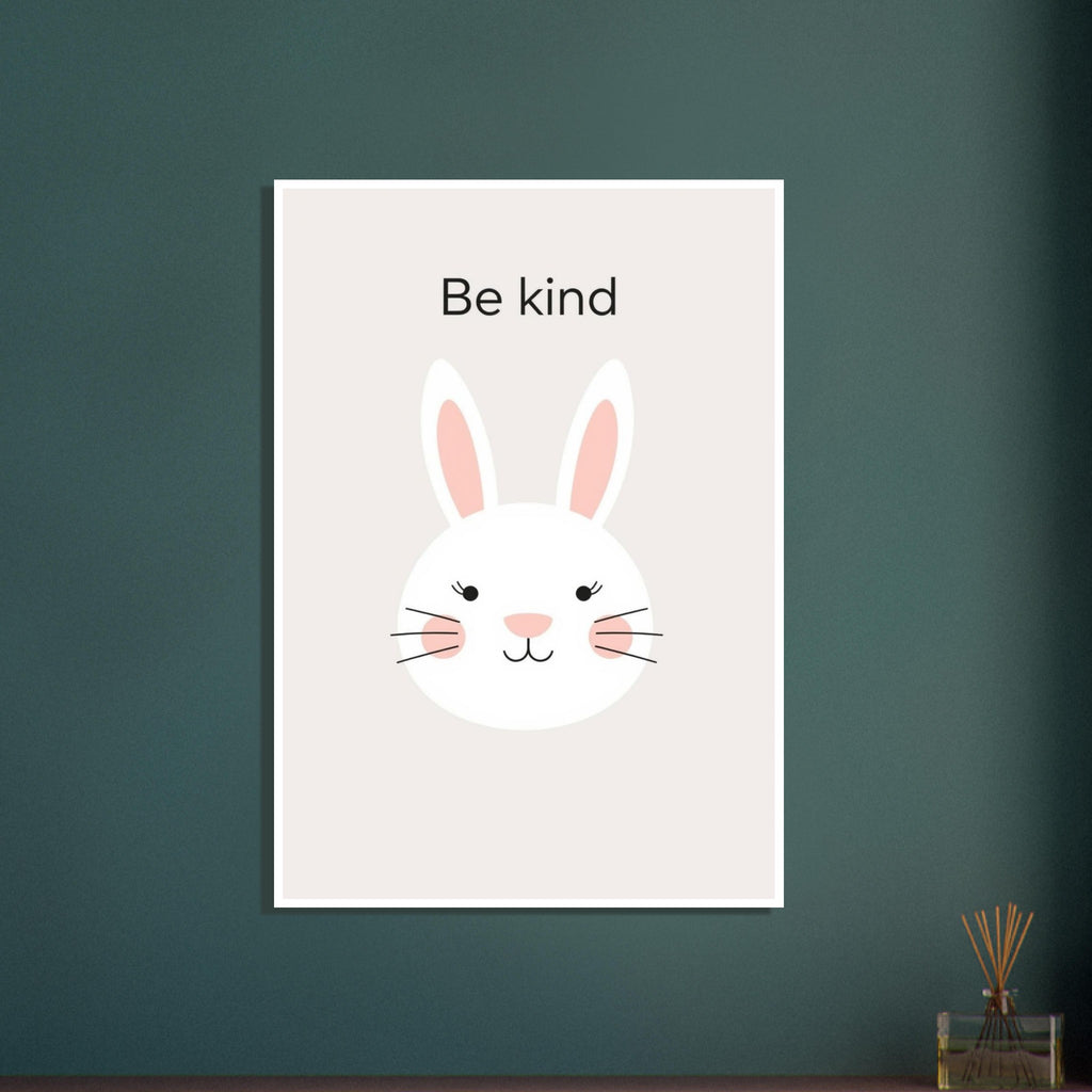 rabbit art print for the nursery, soft painterly artwork on matte paper