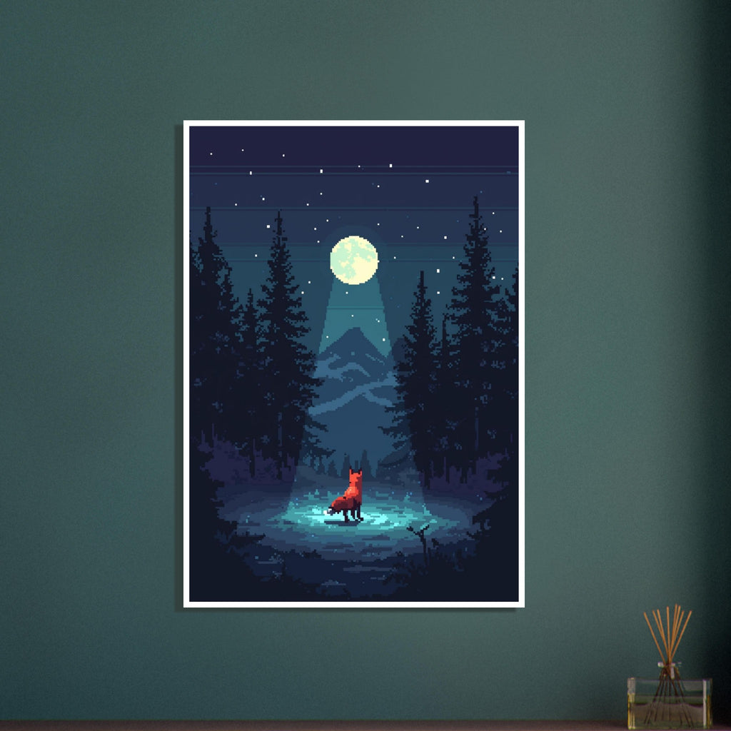 fox art print for the nursery, soft painterly artwork on matte paper