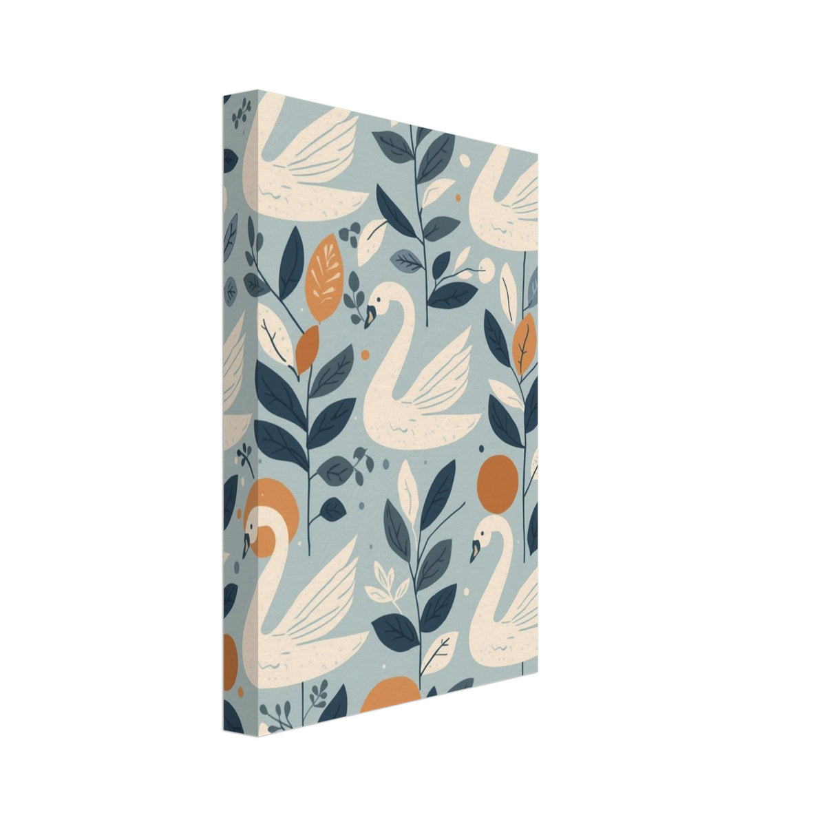 swan art print for the bedroom, soft painterly artwork on matte paper